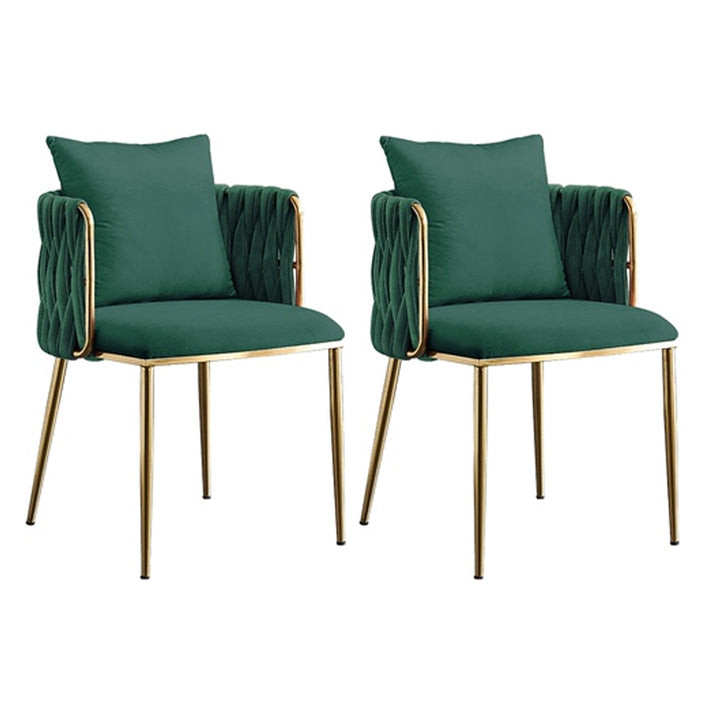 Scandinavian Bedroom Velvet Side Chair Light Color Solid Back Dining Chair Blackish Green 2 Piece Set Clearhalo ' kitchen&dining_furn' 'Dining Chairs' 'Dining Tables & Seating' 'dining_chair' 'furn' 'furn_dining_chair' 'Furniture' 'furniture_dining_chair' 'Kitchen & Dining Furniture' 'kitchen' 3575029