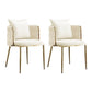 Scandinavian Bedroom Velvet Side Chair Light Color Solid Back Dining Chair Off-White 2 Piece Set Clearhalo ' kitchen&dining_furn' 'Dining Chairs' 'Dining Tables & Seating' 'dining_chair' 'furn' 'furn_dining_chair' 'Furniture' 'furniture_dining_chair' 'Kitchen & Dining Furniture' 'kitchen' 3575032