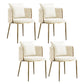 Scandinavian Bedroom Velvet Side Chair Light Color Solid Back Dining Chair Off-White 4 Piece Set Clearhalo ' kitchen&dining_furn' 'Dining Chairs' 'Dining Tables & Seating' 'dining_chair' 'furn' 'furn_dining_chair' 'Furniture' 'furniture_dining_chair' 'Kitchen & Dining Furniture' 'kitchen' 3575034