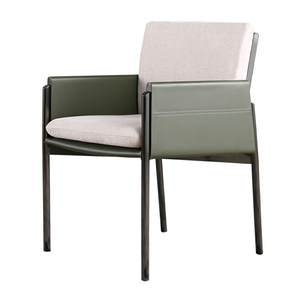 Faux Leather Contemporary Dining Room Chair Matte Finish Solid Back Dining Arm Chair Clearhalo ' kitchen&dining_furn' 'Dining Chairs' 'Dining Tables & Seating' 'dining_chair' 'furn' 'furn_dining_chair' 'Furniture' 'furniture_dining_chair' 'Kitchen & Dining Furniture' 'kitchen' 3575044