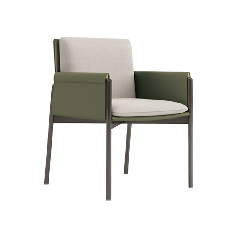 Faux Leather Contemporary Dining Room Chair Matte Finish Solid Back Dining Arm Chair Green 1 Piece Clearhalo ' kitchen&dining_furn' 'Dining Chairs' 'Dining Tables & Seating' 'dining_chair' 'furn' 'furn_dining_chair' 'Furniture' 'furniture_dining_chair' 'Kitchen & Dining Furniture' 'kitchen' 3575054