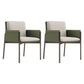 Faux Leather Contemporary Dining Room Chair Matte Finish Solid Back Dining Arm Chair Green 2 Piece Set Clearhalo ' kitchen&dining_furn' 'Dining Chairs' 'Dining Tables & Seating' 'dining_chair' 'furn' 'furn_dining_chair' 'Furniture' 'furniture_dining_chair' 'Kitchen & Dining Furniture' 'kitchen' 3575056