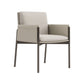 Faux Leather Contemporary Dining Room Chair Matte Finish Solid Back Dining Arm Chair Off-White 1 Piece Clearhalo ' kitchen&dining_furn' 'Dining Chairs' 'Dining Tables & Seating' 'dining_chair' 'furn' 'furn_dining_chair' 'Furniture' 'furniture_dining_chair' 'Kitchen & Dining Furniture' 'kitchen' 3575059