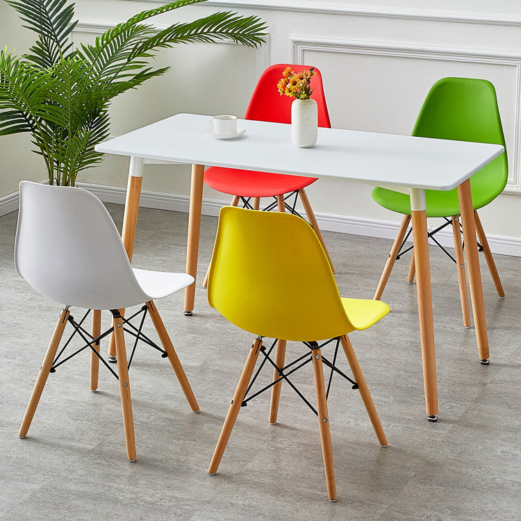 Contemporary Style Plastic Dining Room Chair Home Side Solid Back Armless Chair for Kitchen Clearhalo ' kitchen&dining_furn' 'Dining Chairs' 'Dining Tables & Seating' 'dining_chair' 'Furniture' 'furniture_dining_chair' 'Kitchen & Dining Furniture' 'kitchen' 3575064