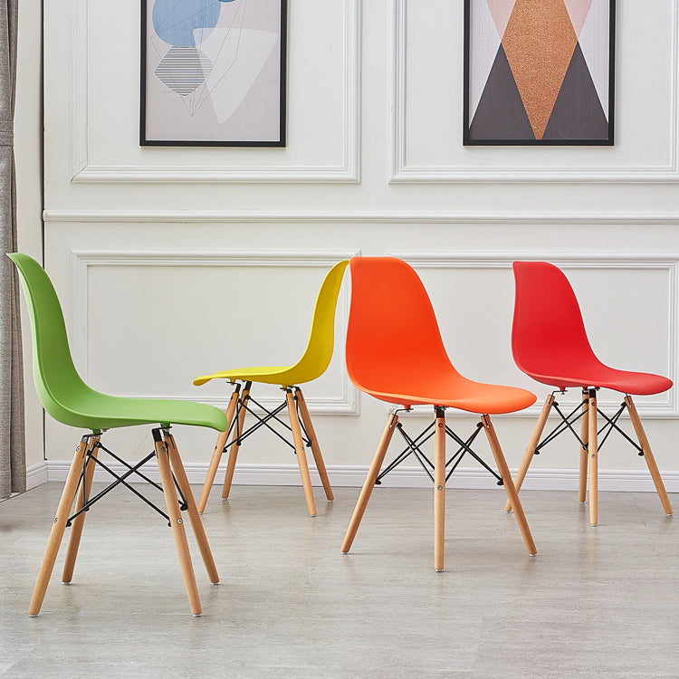 Contemporary Style Plastic Dining Room Chair Home Side Solid Back Armless Chair for Kitchen Clearhalo ' kitchen&dining_furn' 'Dining Chairs' 'Dining Tables & Seating' 'dining_chair' 'Furniture' 'furniture_dining_chair' 'Kitchen & Dining Furniture' 'kitchen' 3575068