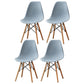 Contemporary Style Plastic Dining Room Chair Home Side Solid Back Armless Chair for Kitchen Light Gray Set of 4 Clearhalo ' kitchen&dining_furn' 'Dining Chairs' 'Dining Tables & Seating' 'dining_chair' 'Furniture' 'furniture_dining_chair' 'Kitchen & Dining Furniture' 'kitchen' 3575073