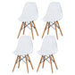Contemporary Style Plastic Dining Room Chair Home Side Solid Back Armless Chair for Kitchen White Set of 4 Clearhalo ' kitchen&dining_furn' 'Dining Chairs' 'Dining Tables & Seating' 'dining_chair' 'Furniture' 'furniture_dining_chair' 'Kitchen & Dining Furniture' 'kitchen' 3575078