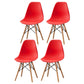 Contemporary Style Plastic Dining Room Chair Home Side Solid Back Armless Chair for Kitchen Red Set of 4 Clearhalo ' kitchen&dining_furn' 'Dining Chairs' 'Dining Tables & Seating' 'dining_chair' 'Furniture' 'furniture_dining_chair' 'Kitchen & Dining Furniture' 'kitchen' 3575084