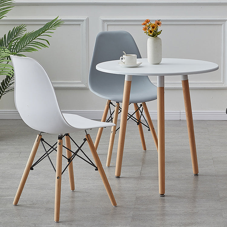 Contemporary Style Plastic Dining Room Chair Home Side Solid Back Armless Chair for Kitchen Clearhalo ' kitchen&dining_furn' 'Dining Chairs' 'Dining Tables & Seating' 'dining_chair' 'Furniture' 'furniture_dining_chair' 'Kitchen & Dining Furniture' 'kitchen' 3575086