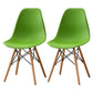 Contemporary Style Plastic Dining Room Chair Home Side Solid Back Armless Chair for Kitchen Green Set of 2 Clearhalo ' kitchen&dining_furn' 'Dining Chairs' 'Dining Tables & Seating' 'dining_chair' 'Furniture' 'furniture_dining_chair' 'Kitchen & Dining Furniture' 'kitchen' 3575096