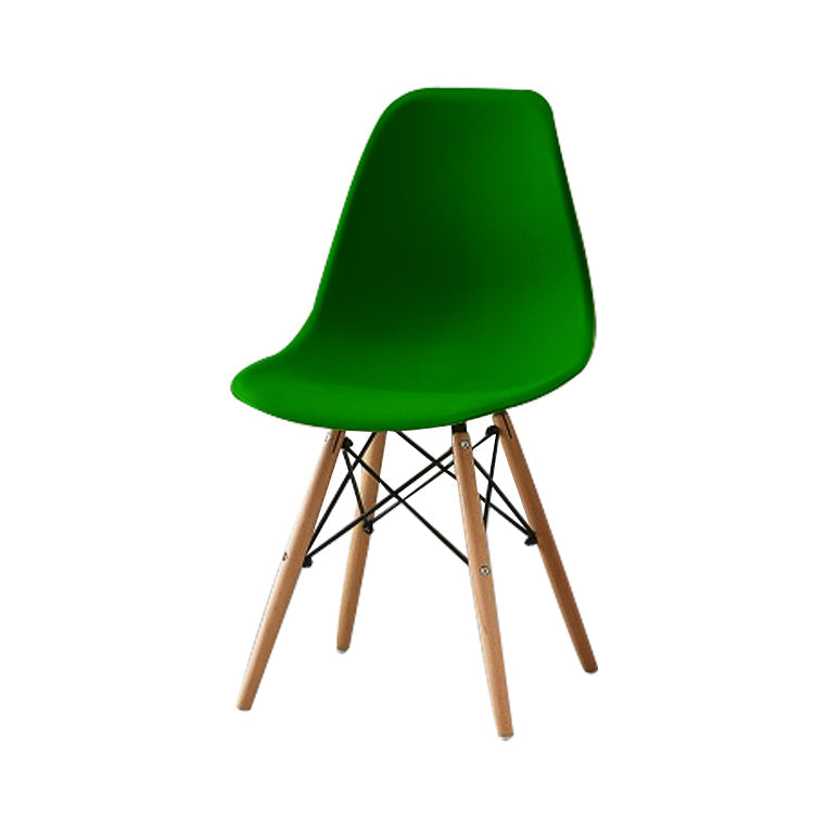 Contemporary Style Plastic Dining Room Chair Home Side Solid Back Armless Chair for Kitchen Blackish Green 1 Piece Clearhalo ' kitchen&dining_furn' 'Dining Chairs' 'Dining Tables & Seating' 'dining_chair' 'Furniture' 'furniture_dining_chair' 'Kitchen & Dining Furniture' 'kitchen' 3575101