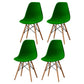 Contemporary Style Plastic Dining Room Chair Home Side Solid Back Armless Chair for Kitchen Blackish Green Set of 4 Clearhalo ' kitchen&dining_furn' 'Dining Chairs' 'Dining Tables & Seating' 'dining_chair' 'Furniture' 'furniture_dining_chair' 'Kitchen & Dining Furniture' 'kitchen' 3575103
