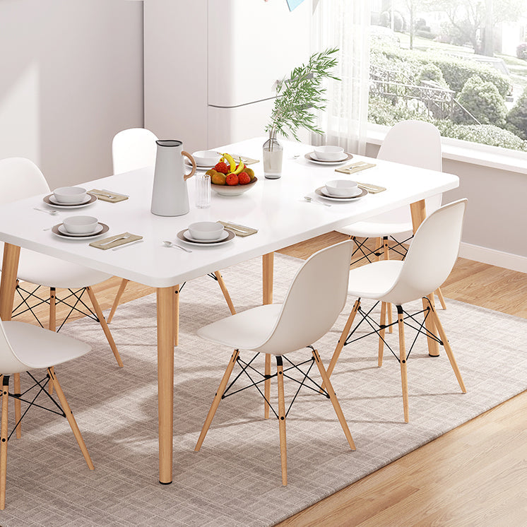 Kitchen Plastic Dining Chair Multicolor Side Chair Set with Wooden Legs Clearhalo ' kitchen&dining_furn' 'Dining Chairs' 'Dining Tables & Seating' 'dining_chair' 'Furniture' 'furniture_dining_chair' 'Kitchen & Dining Furniture' 'kitchen' 3575117