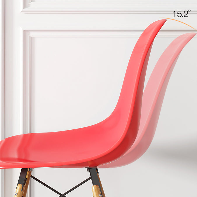 Kitchen Plastic Dining Chair Multicolor Side Chair Set with Wooden Legs Clearhalo ' kitchen&dining_furn' 'Dining Chairs' 'Dining Tables & Seating' 'dining_chair' 'Furniture' 'furniture_dining_chair' 'Kitchen & Dining Furniture' 'kitchen' 3575122