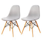 Kitchen Plastic Dining Chair Multicolor Side Chair Set with Wooden Legs Light Gray Set of 2 Clearhalo ' kitchen&dining_furn' 'Dining Chairs' 'Dining Tables & Seating' 'dining_chair' 'Furniture' 'furniture_dining_chair' 'Kitchen & Dining Furniture' 'kitchen' 3575125
