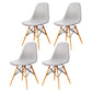 Kitchen Plastic Dining Chair Multicolor Side Chair Set with Wooden Legs Light Gray Set of 4 Clearhalo ' kitchen&dining_furn' 'Dining Chairs' 'Dining Tables & Seating' 'dining_chair' 'Furniture' 'furniture_dining_chair' 'Kitchen & Dining Furniture' 'kitchen' 3575127