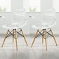 Kitchen Plastic Dining Chair Multicolor Side Chair Set with Wooden Legs White Set of 2 Clearhalo ' kitchen&dining_furn' 'Dining Chairs' 'Dining Tables & Seating' 'dining_chair' 'Furniture' 'furniture_dining_chair' 'Kitchen & Dining Furniture' 'kitchen' 3575131