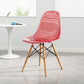 Kitchen Plastic Dining Chair Multicolor Side Chair Set with Wooden Legs Red 1 Piece Clearhalo ' kitchen&dining_furn' 'Dining Chairs' 'Dining Tables & Seating' 'dining_chair' 'Furniture' 'furniture_dining_chair' 'Kitchen & Dining Furniture' 'kitchen' 3575133