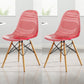 Kitchen Plastic Dining Chair Multicolor Side Chair Set with Wooden Legs Red Set of 2 Clearhalo ' kitchen&dining_furn' 'Dining Chairs' 'Dining Tables & Seating' 'dining_chair' 'Furniture' 'furniture_dining_chair' 'Kitchen & Dining Furniture' 'kitchen' 3575134