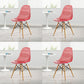 Kitchen Plastic Dining Chair Multicolor Side Chair Set with Wooden Legs Red Set of 4 Clearhalo ' kitchen&dining_furn' 'Dining Chairs' 'Dining Tables & Seating' 'dining_chair' 'Furniture' 'furniture_dining_chair' 'Kitchen & Dining Furniture' 'kitchen' 3575135