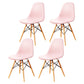 Kitchen Plastic Dining Chair Multicolor Side Chair Set with Wooden Legs Pink Set of 4 Clearhalo ' kitchen&dining_furn' 'Dining Chairs' 'Dining Tables & Seating' 'dining_chair' 'Furniture' 'furniture_dining_chair' 'Kitchen & Dining Furniture' 'kitchen' 3575138