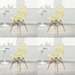 Kitchen Plastic Dining Chair Multicolor Side Chair Set with Wooden Legs Yellow Set of 4 Clearhalo ' kitchen&dining_furn' 'Dining Chairs' 'Dining Tables & Seating' 'dining_chair' 'Furniture' 'furniture_dining_chair' 'Kitchen & Dining Furniture' 'kitchen' 3575141