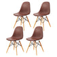 Kitchen Plastic Dining Chair Multicolor Side Chair Set with Wooden Legs Brown Set of 4 Clearhalo ' kitchen&dining_furn' 'Dining Chairs' 'Dining Tables & Seating' 'dining_chair' 'Furniture' 'furniture_dining_chair' 'Kitchen & Dining Furniture' 'kitchen' 3575147