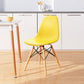 Kitchen Plastic Dining Chair Multicolor Side Chair Set with Wooden Legs Light Yellow 1 Piece Clearhalo ' kitchen&dining_furn' 'Dining Chairs' 'Dining Tables & Seating' 'dining_chair' 'Furniture' 'furniture_dining_chair' 'Kitchen & Dining Furniture' 'kitchen' 3575154