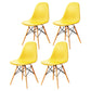 Kitchen Plastic Dining Chair Multicolor Side Chair Set with Wooden Legs Light Yellow Set of 4 Clearhalo ' kitchen&dining_furn' 'Dining Chairs' 'Dining Tables & Seating' 'dining_chair' 'Furniture' 'furniture_dining_chair' 'Kitchen & Dining Furniture' 'kitchen' 3575156