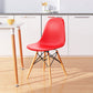 Kitchen Plastic Dining Chair Multicolor Side Chair Set with Wooden Legs Watermelon Red 1 Piece Clearhalo ' kitchen&dining_furn' 'Dining Chairs' 'Dining Tables & Seating' 'dining_chair' 'Furniture' 'furniture_dining_chair' 'Kitchen & Dining Furniture' 'kitchen' 3575157
