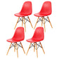 Kitchen Plastic Dining Chair Multicolor Side Chair Set with Wooden Legs Watermelon Red Set of 4 Clearhalo ' kitchen&dining_furn' 'Dining Chairs' 'Dining Tables & Seating' 'dining_chair' 'Furniture' 'furniture_dining_chair' 'Kitchen & Dining Furniture' 'kitchen' 3575159
