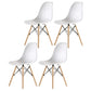 Kitchen Plastic Dining Chair Multicolor Side Chair Set with Wooden Legs Off-White Set of 4 Clearhalo ' kitchen&dining_furn' 'Dining Chairs' 'Dining Tables & Seating' 'dining_chair' 'Furniture' 'furniture_dining_chair' 'Kitchen & Dining Furniture' 'kitchen' 3575161