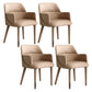 Modern Leather Dining Chair 32"H Parsons Chair with Metal Legs for Restaurant Beige-Coffee 4 Piece Set Clearhalo ' kitchen&dining_furn' 'Dining Chairs' 'Dining Tables & Seating' 'dining_chair' 'furn' 'furn_dining_chair' 'Furniture' 'furniture_dining_chair' 'Kitchen & Dining Furniture' 'kitchen' 3575165
