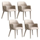 Modern Leather Dining Chair 32"H Parsons Chair with Metal Legs for Restaurant Off-White 4 Piece Set Clearhalo ' kitchen&dining_furn' 'Dining Chairs' 'Dining Tables & Seating' 'dining_chair' 'furn' 'furn_dining_chair' 'Furniture' 'furniture_dining_chair' 'Kitchen & Dining Furniture' 'kitchen' 3575168