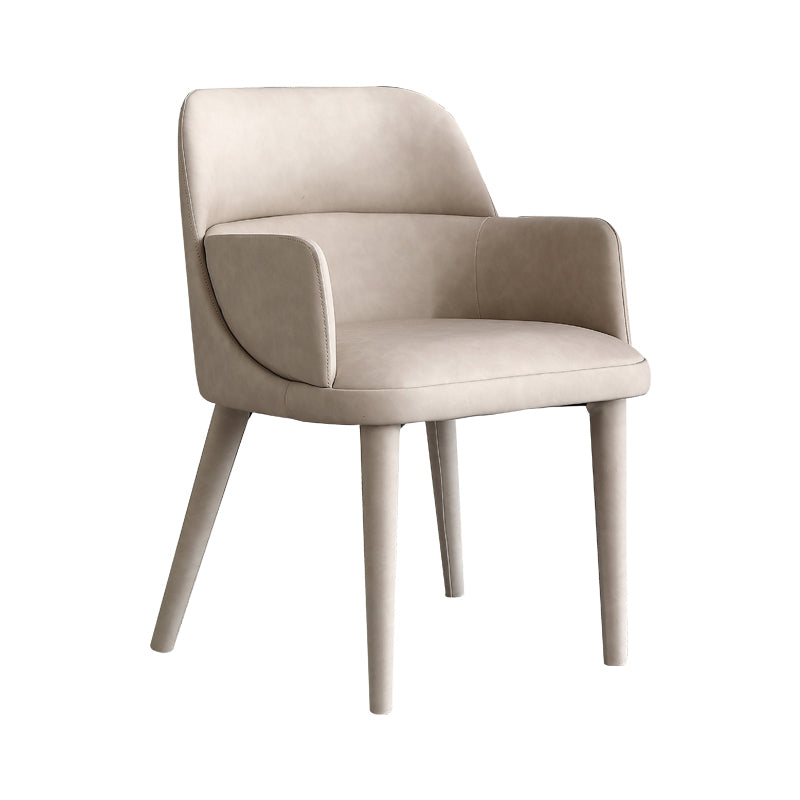 Modern Leather Dining Chair 32"H Parsons Chair with Metal Legs for Restaurant Clearhalo ' kitchen&dining_furn' 'Dining Chairs' 'Dining Tables & Seating' 'dining_chair' 'furn' 'furn_dining_chair' 'Furniture' 'furniture_dining_chair' 'Kitchen & Dining Furniture' 'kitchen' 3575170