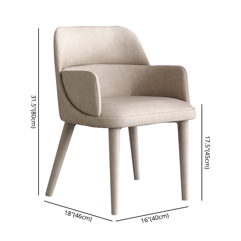 Modern Leather Dining Chair 32"H Parsons Chair with Metal Legs for Restaurant Clearhalo ' kitchen&dining_furn' 'Dining Chairs' 'Dining Tables & Seating' 'dining_chair' 'furn' 'furn_dining_chair' 'Furniture' 'furniture_dining_chair' 'Kitchen & Dining Furniture' 'kitchen' 3575173