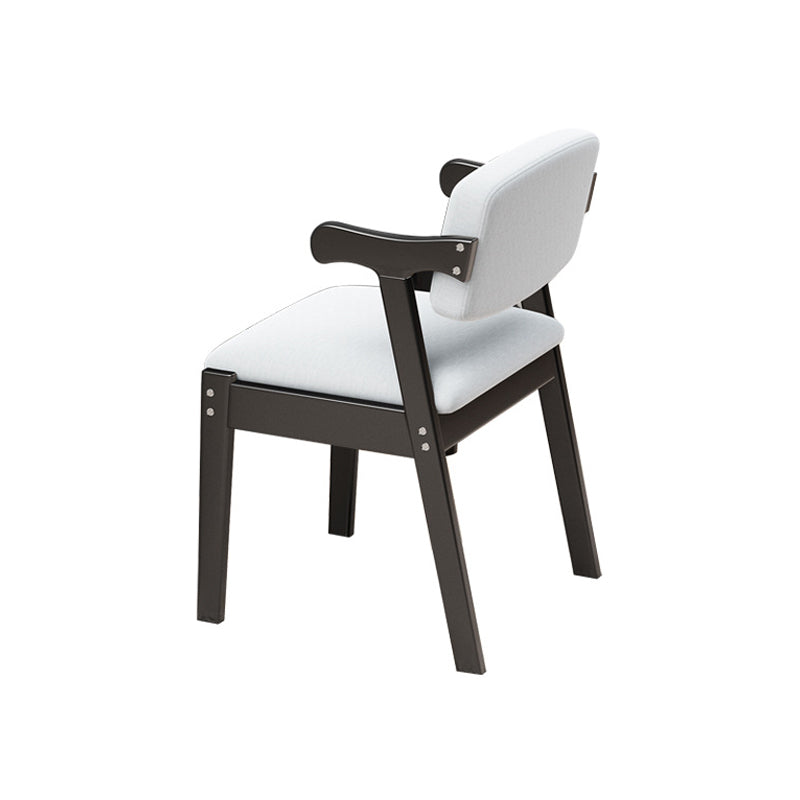 Glam Style Rubberwood Chairs Open Back Arm Dining Room Kitchen Chair Set Black 1 Piece Clearhalo ' kitchen&dining_furn' 'Dining Chairs' 'Dining Tables & Seating' 'dining_chair' 'furn' 'furn_dining_chair' 'Furniture' 'furniture_dining_chair' 'Kitchen & Dining Furniture' 'kitchen' 3575175