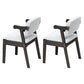 Glam Style Rubberwood Chairs Open Back Arm Dining Room Kitchen Chair Set Black 2 Piece Set Clearhalo ' kitchen&dining_furn' 'Dining Chairs' 'Dining Tables & Seating' 'dining_chair' 'furn' 'furn_dining_chair' 'Furniture' 'furniture_dining_chair' 'Kitchen & Dining Furniture' 'kitchen' 3575176