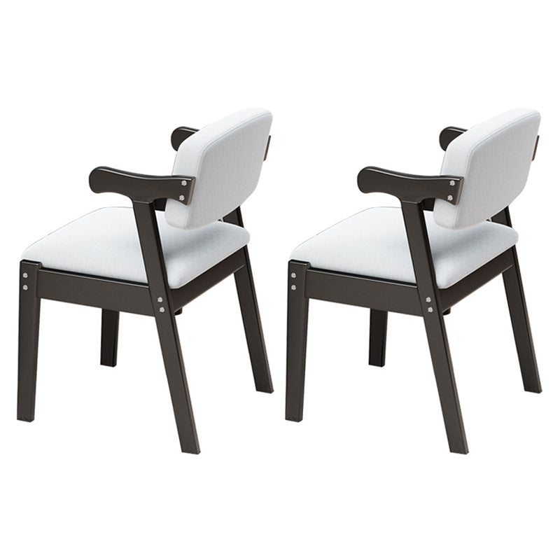 Glam Style Rubberwood Chairs Open Back Arm Dining Room Kitchen Chair Set Black 2 Piece Set Clearhalo ' kitchen&dining_furn' 'Dining Chairs' 'Dining Tables & Seating' 'dining_chair' 'furn' 'furn_dining_chair' 'Furniture' 'furniture_dining_chair' 'Kitchen & Dining Furniture' 'kitchen' 3575176