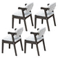 Glam Style Rubberwood Chairs Open Back Arm Dining Room Kitchen Chair Set Black 4 Piece Set Clearhalo ' kitchen&dining_furn' 'Dining Chairs' 'Dining Tables & Seating' 'dining_chair' 'furn' 'furn_dining_chair' 'Furniture' 'furniture_dining_chair' 'Kitchen & Dining Furniture' 'kitchen' 3575178