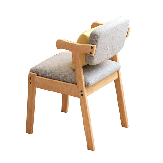 Glam Style Rubberwood Chairs Open Back Arm Dining Room Kitchen Chair Set Clearhalo ' kitchen&dining_furn' 'Dining Chairs' 'Dining Tables & Seating' 'dining_chair' 'furn' 'furn_dining_chair' 'Furniture' 'furniture_dining_chair' 'Kitchen & Dining Furniture' 'kitchen' 3575183