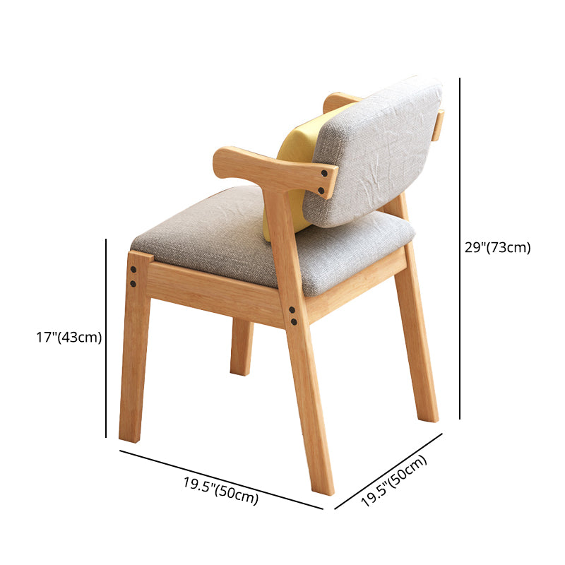 Glam Style Rubberwood Chairs Open Back Arm Dining Room Kitchen Chair Set Clearhalo ' kitchen&dining_furn' 'Dining Chairs' 'Dining Tables & Seating' 'dining_chair' 'furn' 'furn_dining_chair' 'Furniture' 'furniture_dining_chair' 'Kitchen & Dining Furniture' 'kitchen' 3575193