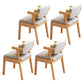 Glam Style Rubberwood Chairs Open Back Arm Dining Room Kitchen Chair Set Wood 4 Piece Set Clearhalo ' kitchen&dining_furn' 'Dining Chairs' 'Dining Tables & Seating' 'dining_chair' 'furn' 'furn_dining_chair' 'Furniture' 'furniture_dining_chair' 'Kitchen & Dining Furniture' 'kitchen' 3575195