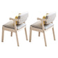 Glam Style Rubberwood Chairs Open Back Arm Dining Room Kitchen Chair Set Off-White 2 Piece Set Clearhalo ' kitchen&dining_furn' 'Dining Chairs' 'Dining Tables & Seating' 'dining_chair' 'furn' 'furn_dining_chair' 'Furniture' 'furniture_dining_chair' 'Kitchen & Dining Furniture' 'kitchen' 3575196