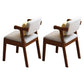 Glam Style Rubberwood Chairs Open Back Arm Dining Room Kitchen Chair Set Walnut 2 Piece Set Clearhalo ' kitchen&dining_furn' 'Dining Chairs' 'Dining Tables & Seating' 'dining_chair' 'furn' 'furn_dining_chair' 'Furniture' 'furniture_dining_chair' 'Kitchen & Dining Furniture' 'kitchen' 3575198