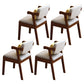 Glam Style Rubberwood Chairs Open Back Arm Dining Room Kitchen Chair Set Walnut 4 Piece Set Clearhalo ' kitchen&dining_furn' 'Dining Chairs' 'Dining Tables & Seating' 'dining_chair' 'furn' 'furn_dining_chair' 'Furniture' 'furniture_dining_chair' 'Kitchen & Dining Furniture' 'kitchen' 3575199