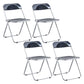 Nordic Style Armless Metal Dining Chairs Stackable Folding Side Chair for Home Use Black 4 Piece Set Clearhalo ' kitchen&dining_furn' 'Dining Chairs' 'Dining Tables & Seating' 'dining_chair' 'furn' 'furn_dining_chair' 'Furniture' 'furniture_dining_chair' 'Kitchen & Dining Furniture' 'kitchen' 3575205
