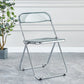 Nordic Style Armless Metal Dining Chairs Stackable Folding Side Chair for Home Use Grey 1 Piece Clearhalo ' kitchen&dining_furn' 'Dining Chairs' 'Dining Tables & Seating' 'dining_chair' 'furn' 'furn_dining_chair' 'Furniture' 'furniture_dining_chair' 'Kitchen & Dining Furniture' 'kitchen' 3575207