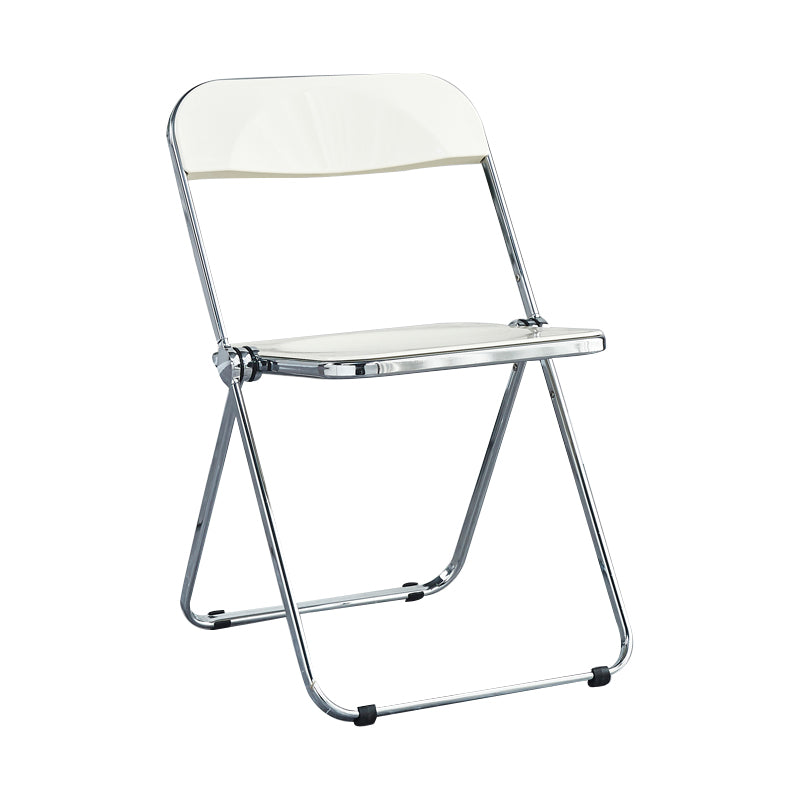 Nordic Style Armless Metal Dining Chairs Stackable Folding Side Chair for Home Use Clearhalo ' kitchen&dining_furn' 'Dining Chairs' 'Dining Tables & Seating' 'dining_chair' 'furn' 'furn_dining_chair' 'Furniture' 'furniture_dining_chair' 'Kitchen & Dining Furniture' 'kitchen' 3575208