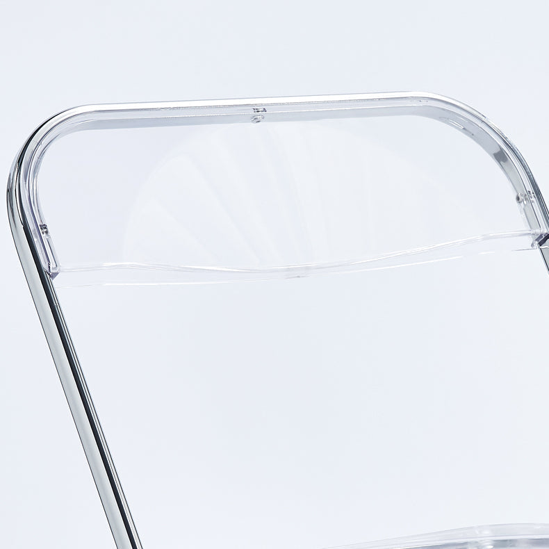 Nordic Style Armless Metal Dining Chairs Stackable Folding Side Chair for Home Use Clearhalo ' kitchen&dining_furn' 'Dining Chairs' 'Dining Tables & Seating' 'dining_chair' 'furn' 'furn_dining_chair' 'Furniture' 'furniture_dining_chair' 'Kitchen & Dining Furniture' 'kitchen' 3575211